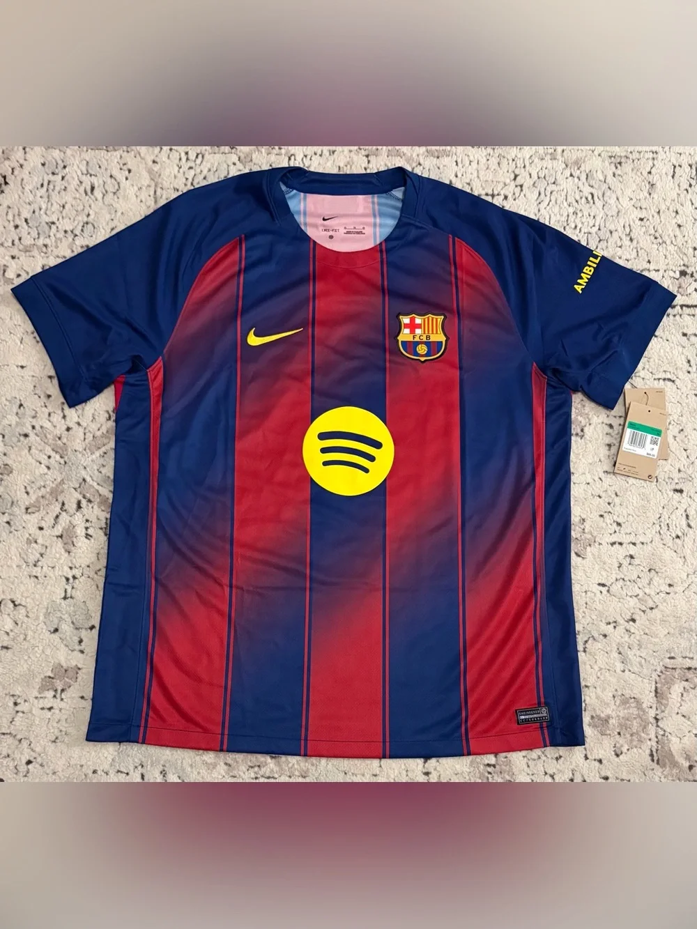 Nike Authentic FC Barcelona 2025/26 Home Soccer HJ4590-456 Jersey Men’s Sz: XL